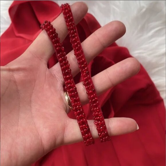 Esprit Collection Dress Beaded Spaghetti Strap A-line Swoop Neck size 6 - Picture 4 of 9